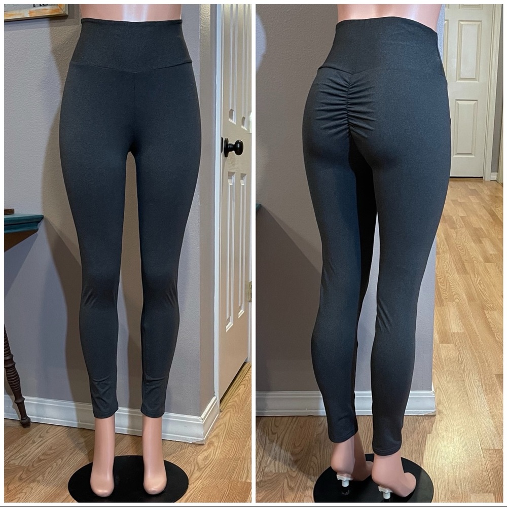 NEW dark gray scrunch booty leggings